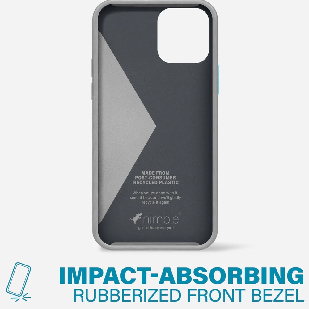 BNIB NIMBLE GRAY SPOTLIGHT PROTECTIVE RECYCLED PHONE CASE FOR iPhone 13 PRO MAX - Picture 5 of 9